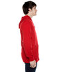 Beimar Drop Ship Unisex Jersey Long-Sleeve Full-Zip Hooded T-Shirt scarlet ModelSide