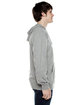 Beimar Drop Ship Unisex Jersey Long-Sleeve Full-Zip Hooded T-Shirt heather grey ModelSide