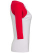 Bella + Canvas Ladies' Baby Rib 3/4-Sleeve Contrast Raglan T-Shirt WHITE/ RED OFSide