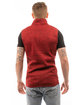 Burnside Men's Sweater Knit Vest heather red ModelBack