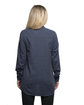 Burnside Ladies' Solid Flannel Shirt denim ModelBack