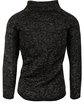 Burnside Ladies' Sweater Knit Jacket heather black ModelBack