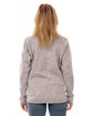 Burnside Ladies' Sweater Knit Jacket heather grey ModelBack