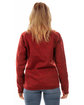 Burnside Ladies' Sweater Knit Jacket heather red ModelBack