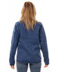 Burnside Ladies' Sweater Knit Jacket heather navy ModelBack