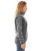 Burnside Ladies' Sweater Knit Jacket heather charcoal ModelSide