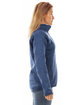 Burnside Ladies' Sweater Knit Jacket heather navy ModelSide