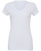Bella + Canvas Ladies' Jersey Short-Sleeve V-Neck T-Shirt white FlatFront