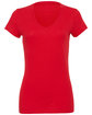 Bella + Canvas Ladies' Jersey Short-Sleeve V-Neck T-Shirt red FlatFront