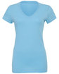 Bella + Canvas Ladies' Jersey Short-Sleeve V-Neck T-Shirt ocean blue FlatFront