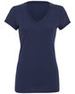 Bella + Canvas Ladies' Jersey Short-Sleeve V-Neck T-Shirt navy FlatFront