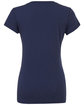 Bella + Canvas Ladies' Jersey Short-Sleeve V-Neck T-Shirt navy OFBack