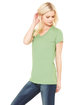 Bella + Canvas Ladies' Jersey Short-Sleeve V-Neck T-Shirt leaf ModelSide