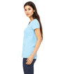 Bella + Canvas Ladies' Jersey Short-Sleeve V-Neck T-Shirt ocean blue ModelSide