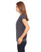 Bella + Canvas Ladies' Jersey Short-Sleeve V-Neck T-Shirt dark gry heather ModelSide