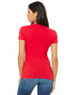 Bella + Canvas Ladies' Jersey Short-Sleeve Deep V-Neck T-Shirt red ModelBack