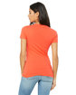 Bella + Canvas Ladies' Jersey Short-Sleeve Deep V-Neck T-Shirt coral ModelBack