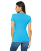 Bella + Canvas Ladies' Jersey Short-Sleeve Deep V-Neck T-Shirt neon blue ModelBack