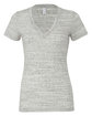 Bella + Canvas Ladies' Jersey Short-Sleeve Deep V-Neck T-Shirt white marble OFFront