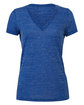 Bella + Canvas Ladies' Jersey Short-Sleeve Deep V-Neck T-Shirt true royal mrble OFFront