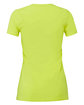 Bella + Canvas Ladies' Jersey Short-Sleeve Deep V-Neck T-Shirt neon yellow OFBack