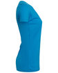 Bella + Canvas Ladies' Jersey Short-Sleeve Deep V-Neck T-Shirt neon blue OFSide