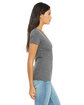 Bella + Canvas Ladies' Jersey Short-Sleeve Deep V-Neck T-Shirt deep heather ModelSide