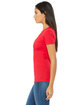 Bella + Canvas Ladies' Jersey Short-Sleeve Deep V-Neck T-Shirt red ModelSide