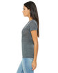 Bella + Canvas Ladies' Jersey Short-Sleeve Deep V-Neck T-Shirt charcoal marble ModelSide