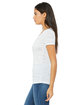 Bella + Canvas Ladies' Jersey Short-Sleeve Deep V-Neck T-Shirt white marble ModelSide