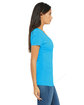 Bella + Canvas Ladies' Jersey Short-Sleeve Deep V-Neck T-Shirt neon blue ModelSide