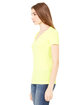 Bella + Canvas Ladies' Jersey Short-Sleeve Deep V-Neck T-Shirt neon yellow ModelSide