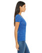 Bella + Canvas Ladies' Jersey Short-Sleeve Deep V-Neck T-Shirt true royal mrble ModelSide