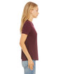 Bella + Canvas Ladies' Relaxed Jersey Short-Sleeve T-Shirt maroon ModelSide