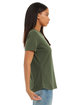 Bella + Canvas Ladies' Relaxed Jersey Short-Sleeve T-Shirt MILITARY GREEN ModelSide