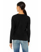 Bella + Canvas Ladies' Relaxed Jersey Long-Sleeve T-Shirt BLACK ModelBack
