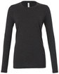 Bella + Canvas Ladies' Relaxed Jersey Long-Sleeve T-Shirt DARK GRY HEATHER FlatFront