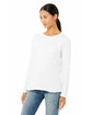 Bella + Canvas Ladies' Jersey Long-Sleeve T-Shirt white ModelQrt