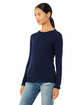 Bella + Canvas Ladies' Jersey Long-Sleeve T-Shirt navy ModelQrt