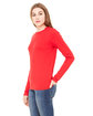 Bella + Canvas Ladies' Jersey Long-Sleeve T-Shirt red ModelSide