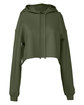 Bella + Canvas Ladies' Cropped Fleece Hoodie military green OFFront