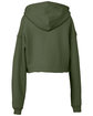 Bella + Canvas Ladies' Cropped Fleece Hoodie military green OFBack