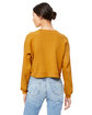 Bella + Canvas Ladies' Raglan Pullover Fleece heather mustard ModelBack
