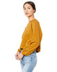 Bella + Canvas Ladies' Raglan Pullover Fleece heather mustard ModelSide