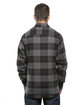 Burnside Men's Plaid Flannel Shirt BLACK/ STEEL ModelBack