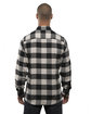 Burnside Men's Plaid Flannel Shirt ecru/ black ModelBack