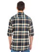 Burnside Men's Plaid Flannel Shirt dark khaki ModelBack