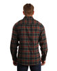 Burnside Men's Plaid Flannel Shirt grey/ red ModelBack