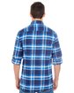 Burnside Men's Plaid Flannel Shirt blue/ white ModelBack