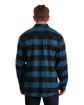 Burnside Men's Plaid Flannel Shirt blue/ black ModelBack